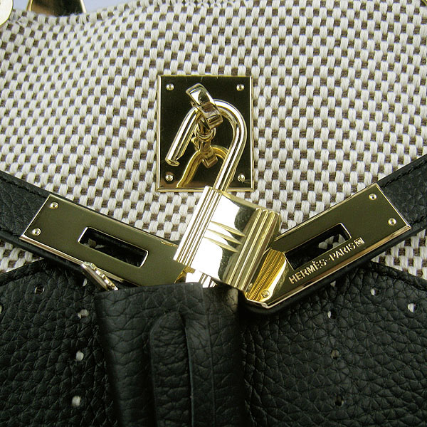 Replica Hermes New Arrival Double-duty handbag Black 60668 - Click Image to Close
